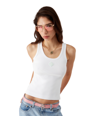 Ribbed Jersey Tank Top