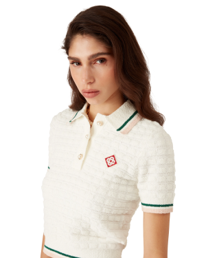 Cotton Bouclé Polo Shirt