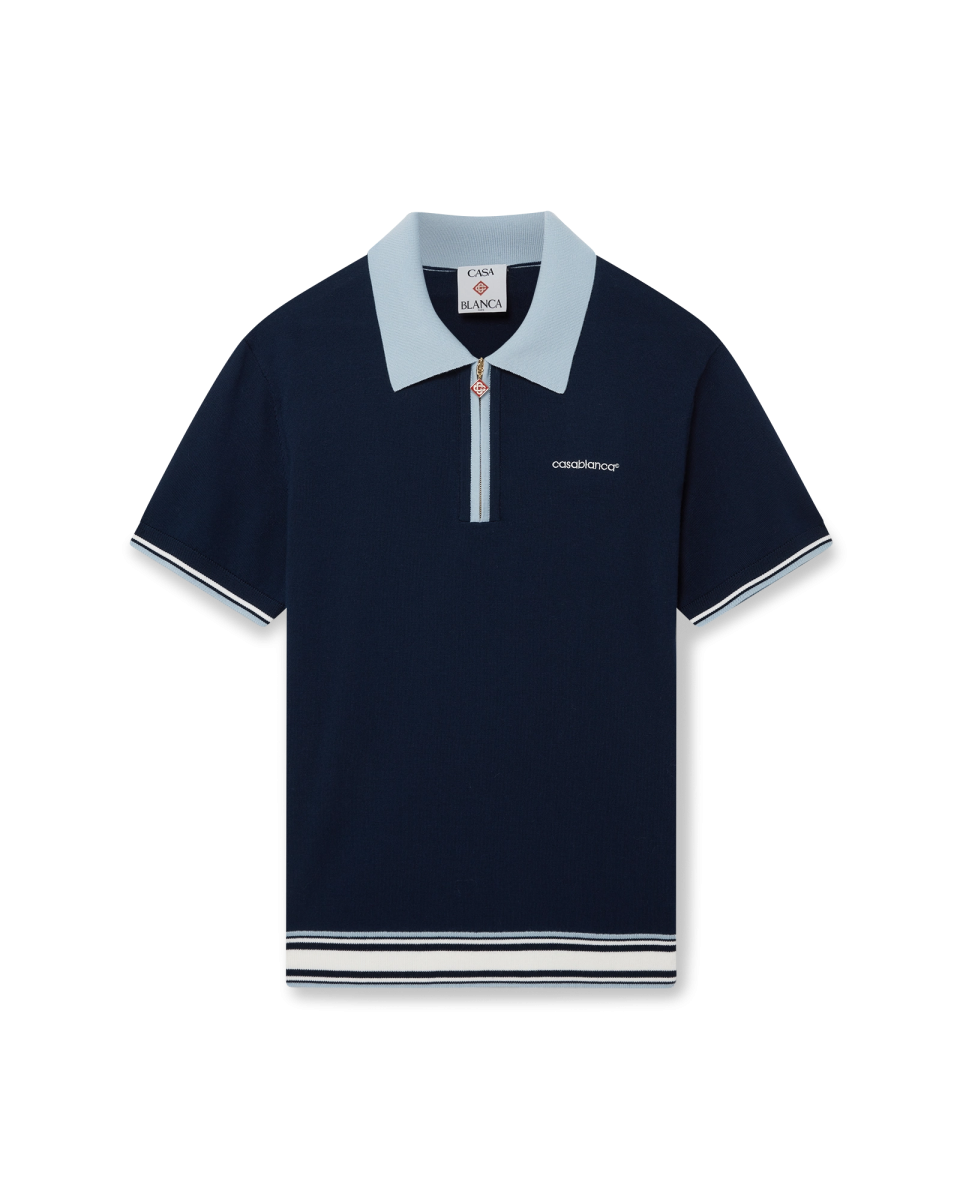Merino Knit Tennis Polo Shirt