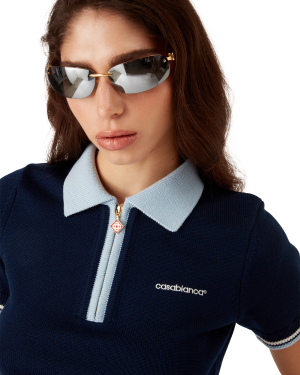 Merino Knit Tennis Polo Shirt