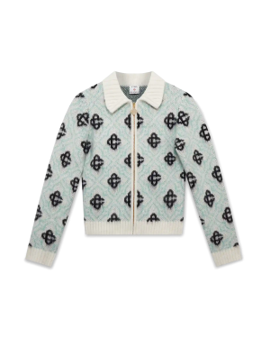 Mohair Monogram Zip Jumper