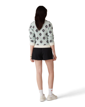 Mohair Monogram Zip Jumper