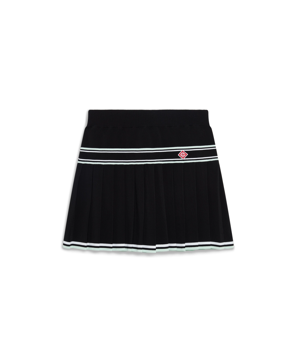 Viscose Pleated Mini Skirt