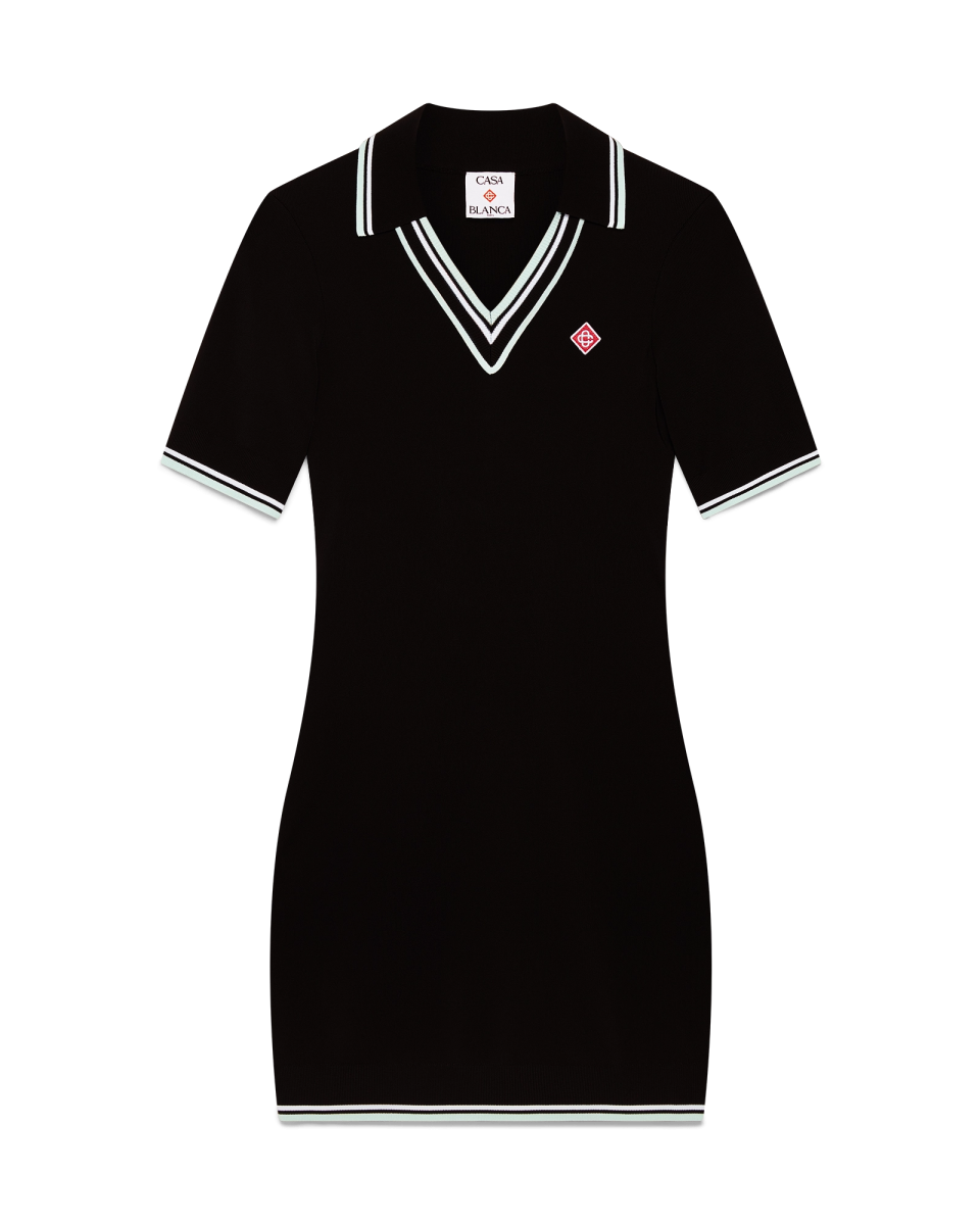 Viscose V Neck Polo Dress