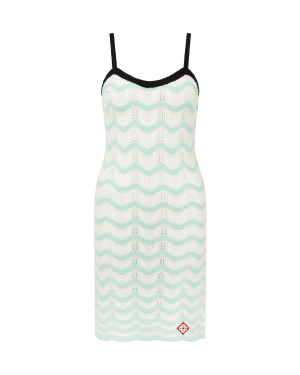 Cotton Wave Crochet Mini Dress