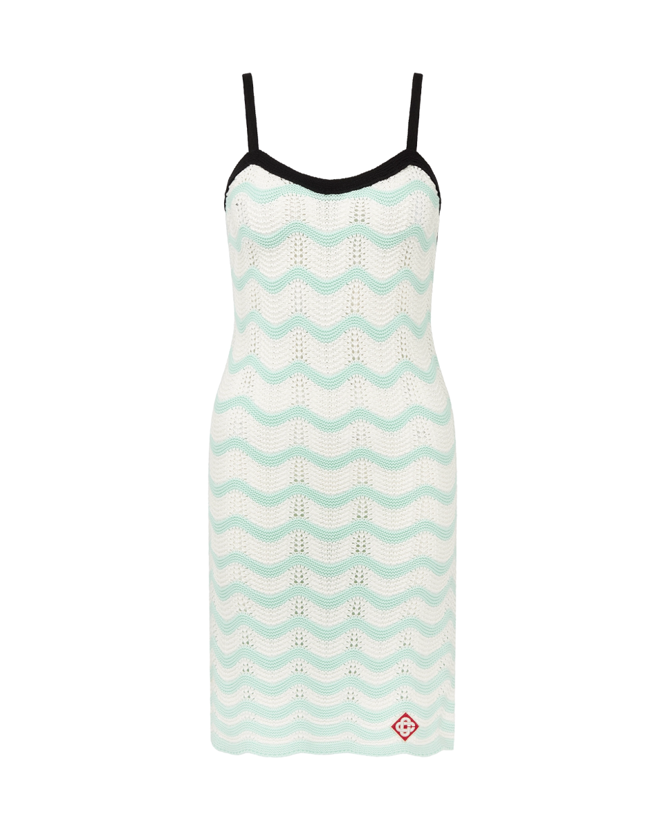 Cotton Wave Crochet Mini Dress