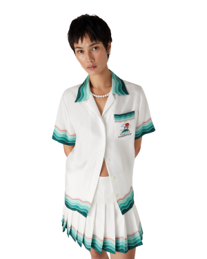 Montagne Ondulee Silk Short Sleeve Shirt