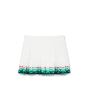 Tennis Pleated Silk Pleated Mini Skirt