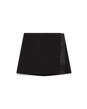 Wool Tailoring Wrap Skirt