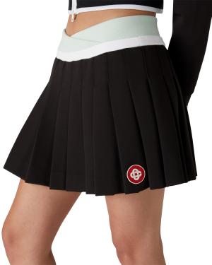 Scuba Pleated Mini Skirt