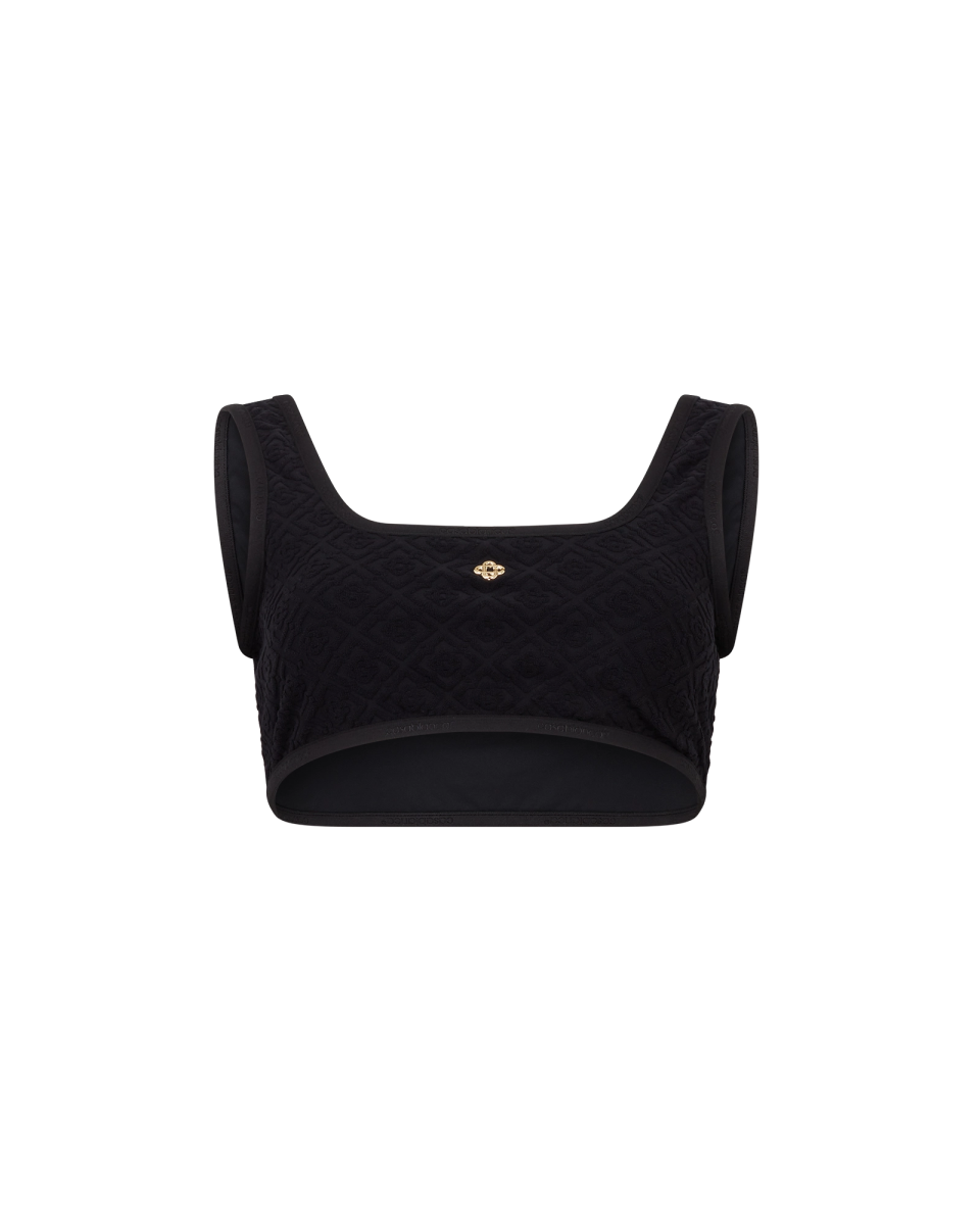 Monogram Jacquard Bikini Top