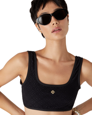 Monogram Jacquard Bikini Top