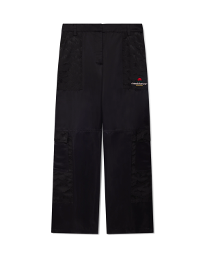 Nylon And Satin Mountain Camo Cargo Trousers