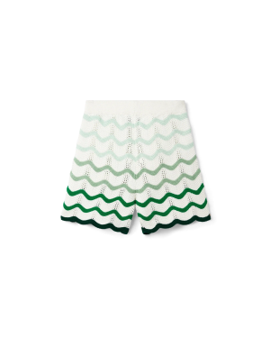 Wavy Gradient Crochet Shorts