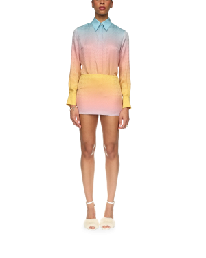 Ping Pong Gradient Silk Skirt