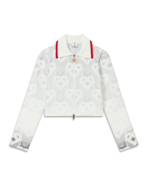 Gradient Heart Monogram Towelling Jacket