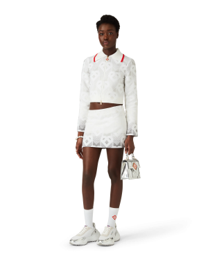 Gradient Heart Monogram Towelling Mini Skirt