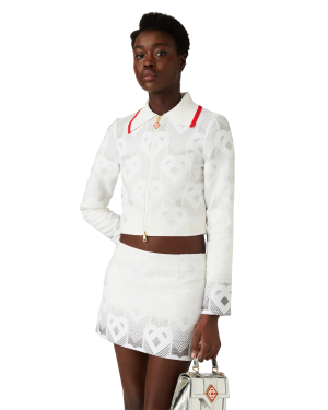 Gradient Heart Monogram Towelling Jacket