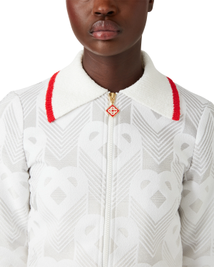 Gradient Heart Monogram Towelling Jacket