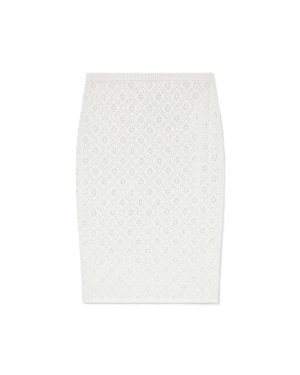 Crystal Monogram Knit Skirt