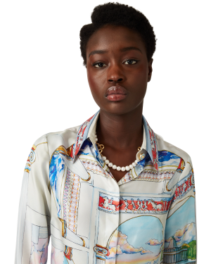 Le Passage Long Sleeve Silk Shirt