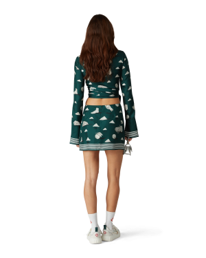 Metaphysical Long Sleeve Silk Wrap Shirt