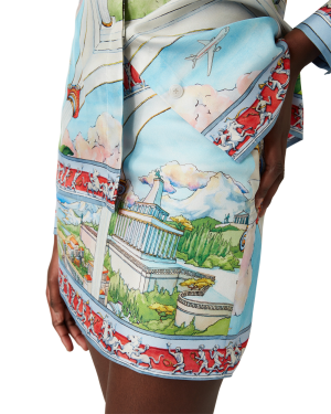 Le Passage Silk Mini Skirt