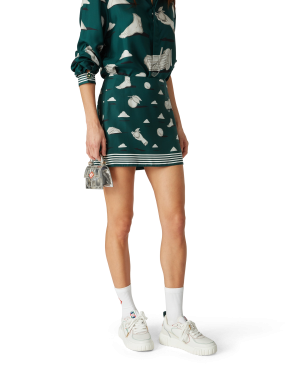 Metaphysical Silk Mini Skirt