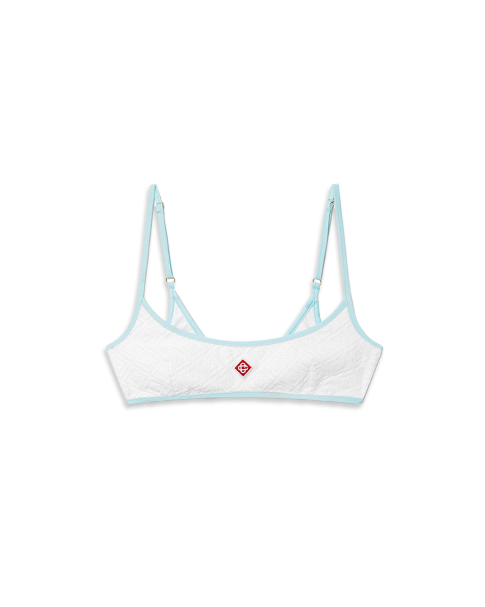 Jacquard Monogram Bikini Top