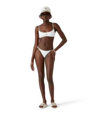 Jacquard Monogram Bikini Bottoms