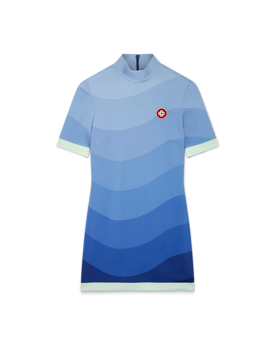 Blue Gradient Wave Dress