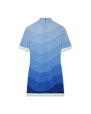 Blue Gradient Wave Dress