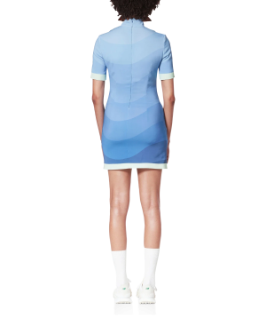 Blue Gradient Wave Dress