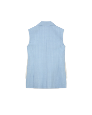 Sleeveless Single Breasted Tailored Blazer