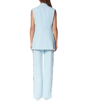 Sleeveless Single Breasted Tailored Blazer