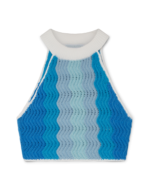 Blue Gradient Sleeveless Top