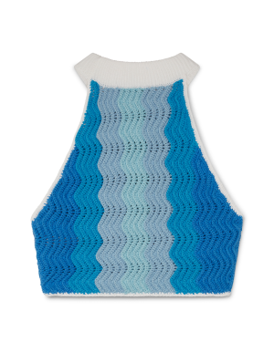 Blue Gradient Sleeveless Top