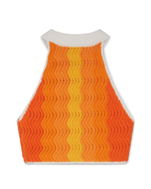 Orange Gradient Sleeveless Top