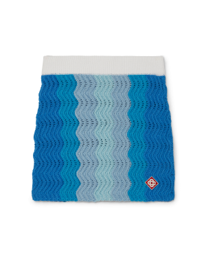 Blue Gradient Crochet Skirt