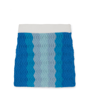 Blue Gradient Crochet Skirt