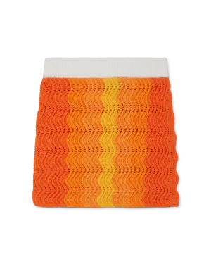 Orange Gradient Crochet Skirt