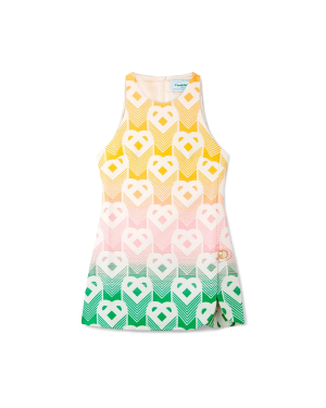 Gradient Heart Monogram Shift Dress