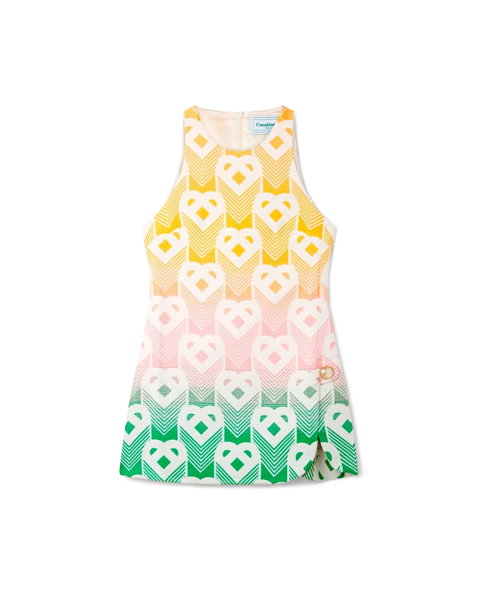 Gradient Heart Monogram Shift Dress
