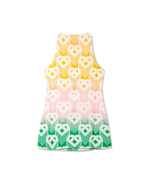 Gradient Heart Monogram Shift Dress