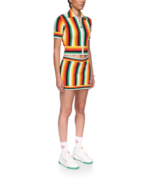 Striped Towelling Top