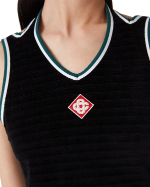 Textured Velour Tennis Dress