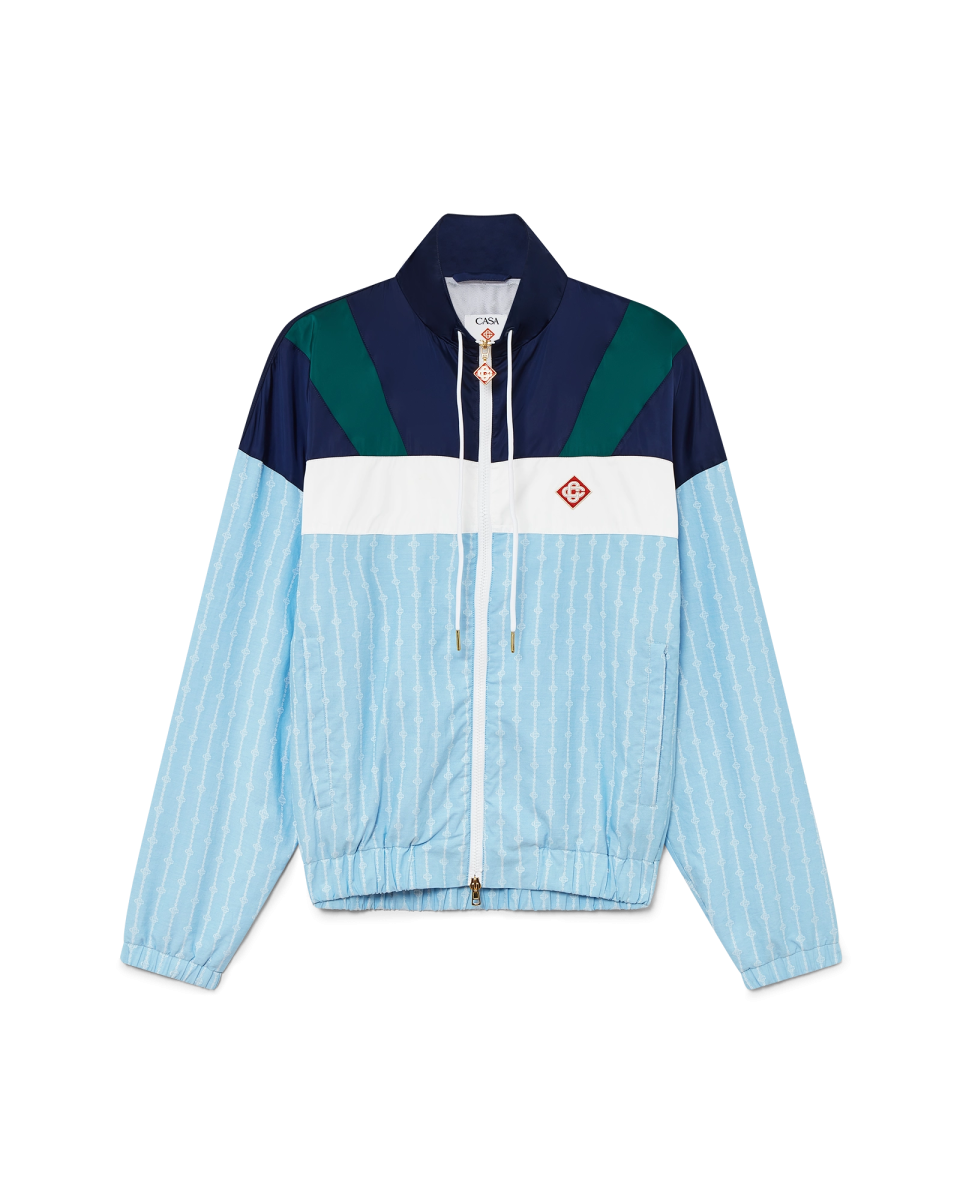 Pinstripe Nylon Track Jacket