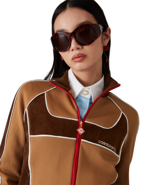 Chenille Panelled Track Jacket