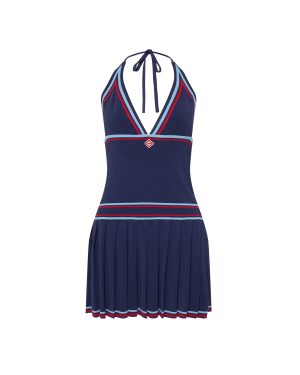 Pleated Halter Dress