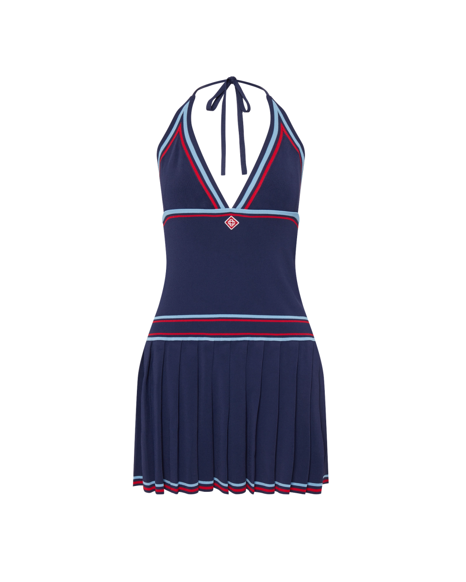 Pleated Halter Dress